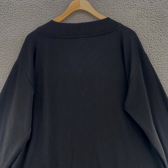 Chicos Top Womens 3 US Extra large Black Weekends Two Tone Crisscross Neck Knit - Picture 4 of 11